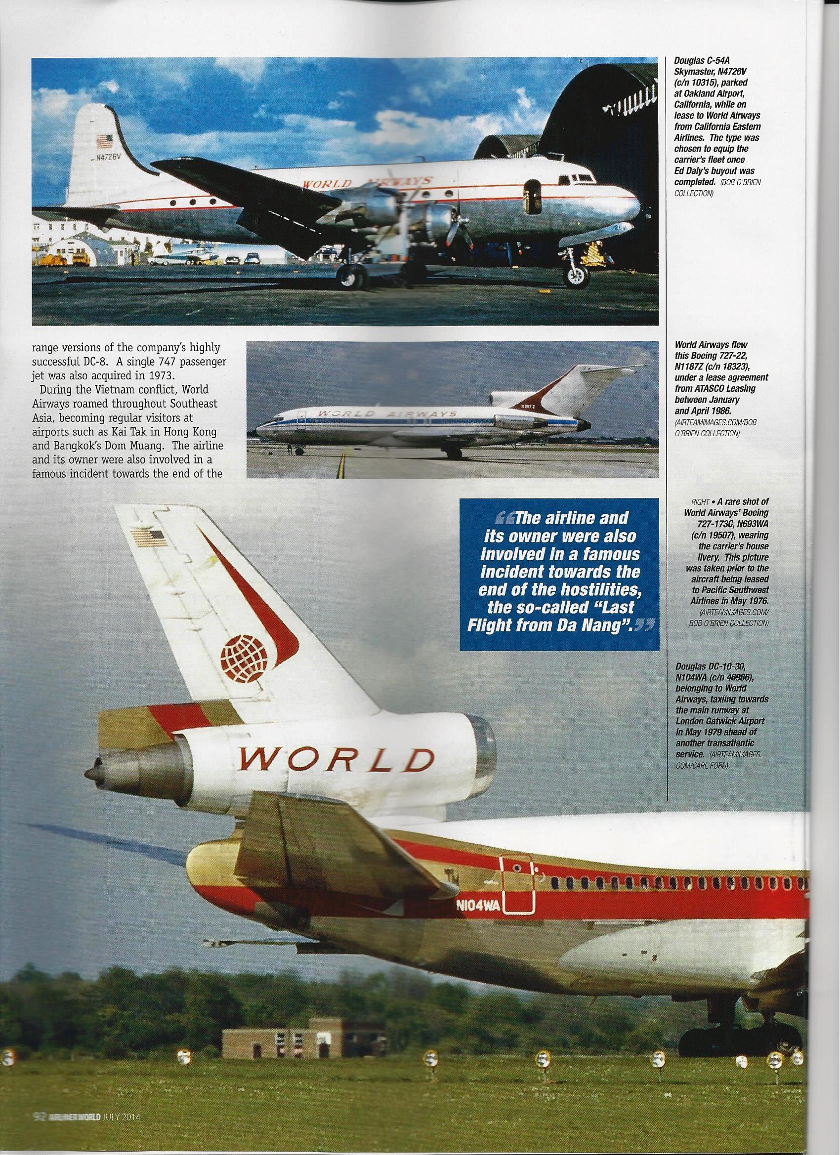 “The World Airways Story” – "Your Daly Bread"